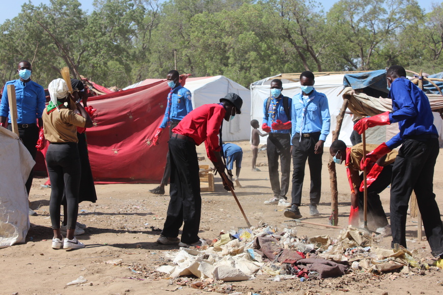Tchad : La Fédération du scoutisme mobilisée pour la salubrité et l’assistance aux déplacés de Farcha