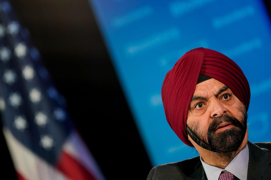 Ajay Banga, président du Groupe de la Banque mondiale, lors d'un événement organisé par l'Economic Club of Washington à Washington, DC, États-Unis, le 20 mars 2025. Photo : Bloomberg/Bloomberg via Getty Images Ajay Banga, président du Groupe de la Banque mondiale, lors d'un événement organisé par l'Economic Club of Washington à Washington, DC, États-Unis, le 20 mars 2025. Photo : Bloomberg/Bloomberg via Getty Images
