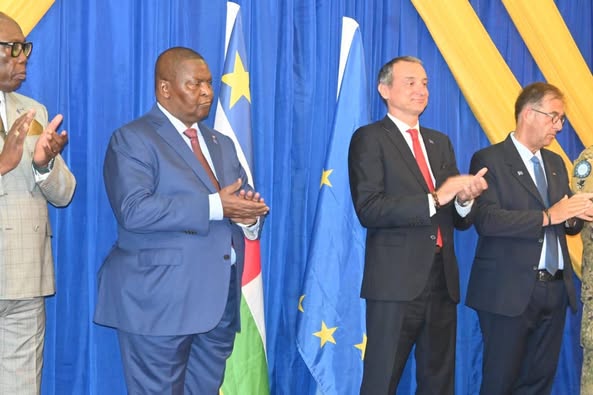 République Centrafricaine : L'Union Européenne célèbre son 75e anniversaire en présence du Président Touadéra République Centrafricaine : L'Union Européenne célèbre son 75e anniversaire en présence du Président Touadéra