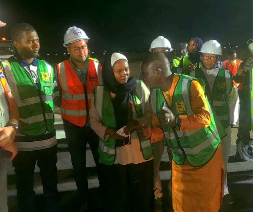 Tchad : la ministre des Transports visite les travaux de réhabilitation de l'aéroport Hassan Djamous de N'Djamena