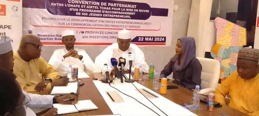 Tchad : signature de partenariat entre Airtel Tchad et l’ONAPE en faveur de 400 jeunes Tchad : signature de partenariat entre Airtel Tchad et l’ONAPE en faveur de 400 jeunes