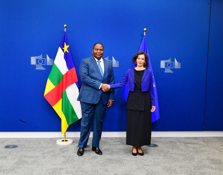 Belgique : visite officielle du président centrafricain au siège de la Commission européenne à Bruxelles