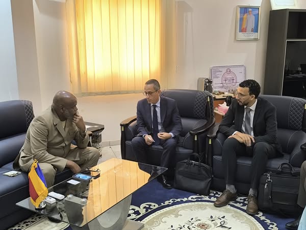 Tchad : Le Ministre de l'Aménagement du Territoire reçoit le DG d'ETAFAT pour le projet PILIER Tchad : Le Ministre de l'Aménagement du Territoire reçoit le DG d'ETAFAT pour le projet PILIER