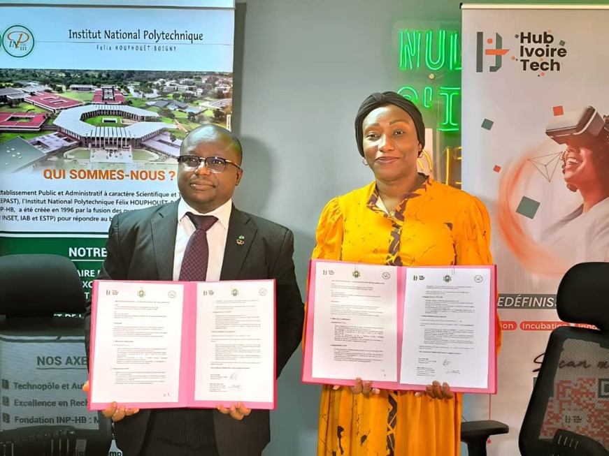 Côte d’Ivoire : l’INP-HB et Hub Ivoire Tech formalisent leur partenariat Côte d’Ivoire : l’INP-HB et Hub Ivoire Tech formalisent leur partenariat