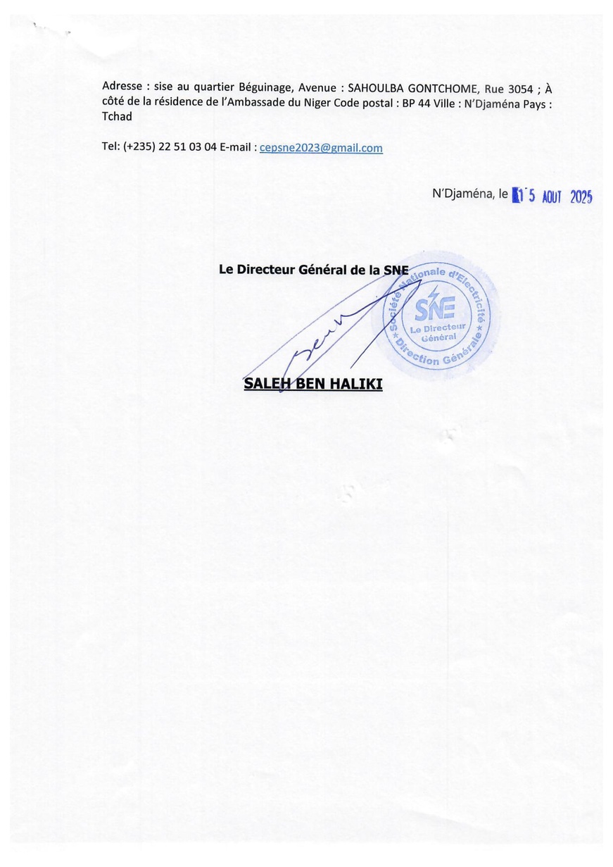 Tchad : Avis d'Appel d'Offres n°002 pour l'acquisition de matériels informatique et logiciels (CEP-SNE)