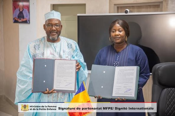 Tchad : Le ministère de la Femme et l'ONG Dignité Internationale signent un partenariat Tchad : Le ministère de la Femme et l'ONG Dignité Internationale signent un partenariat