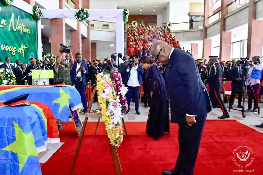 RDC : l’hommage national de la République aux officiers supérieurs tombés au front au Nord-Kivu RDC : l’hommage national de la République aux officiers supérieurs tombés au front au Nord-Kivu