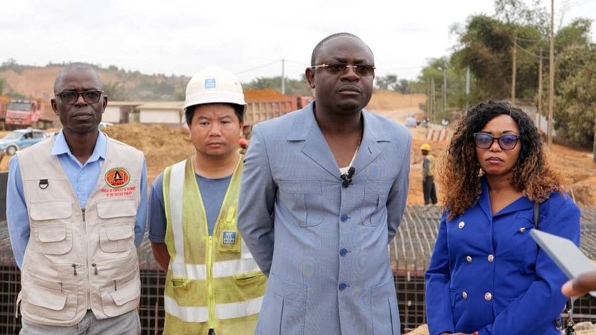 Le DG du BCBTP, Marius Boris Miéré Onka, visitant les chantiers Le DG du BCBTP, Marius Boris Miéré Onka, visitant les chantiers