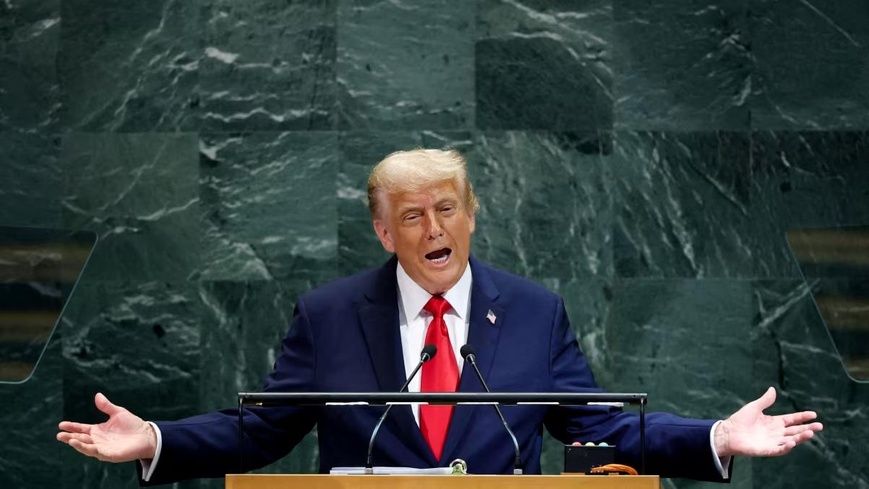 Le président américain mardi, au siège de l'ONU à New York. Photo : Mike Segar/Reuters