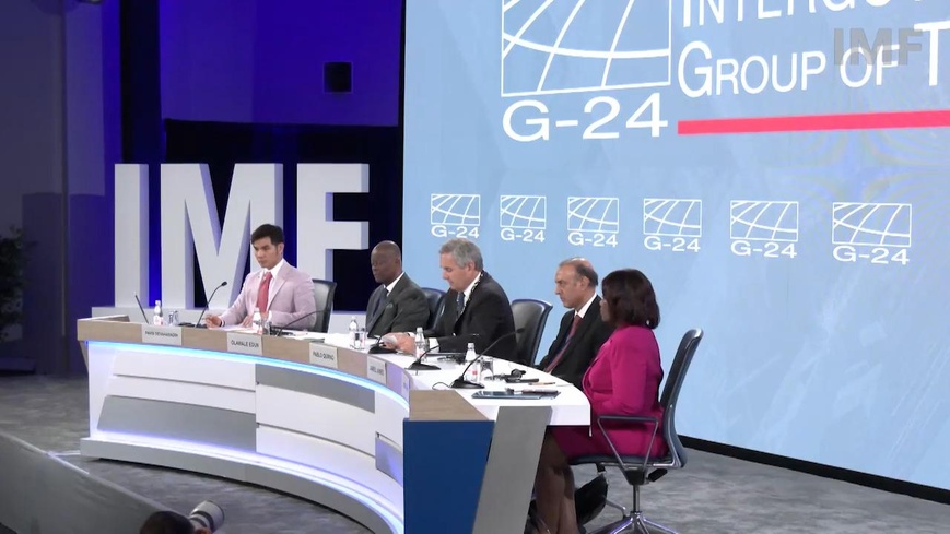 Conférence de presse du G24. Seuls les membres de la presse étaient Conférence de presse du G24. Seuls les membres de la presse étaient