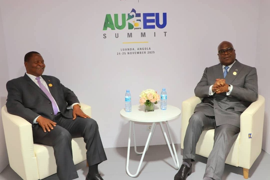 RCA-RDC : rencontre à Luanda entre les présidents Touadéra et Tchisekedi