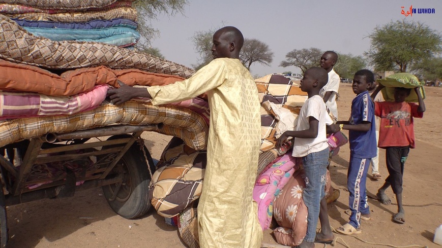 Des réfugiés à l’Est du Tchad en mai 2023. Illustration © Djibrine Haïdar/Alwihda Info