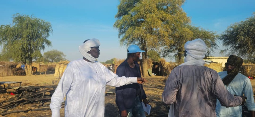 Tchad - Sila : Le Délégué de l'Action Sociale évalue les dégâts de l'incendie à Kerfi
