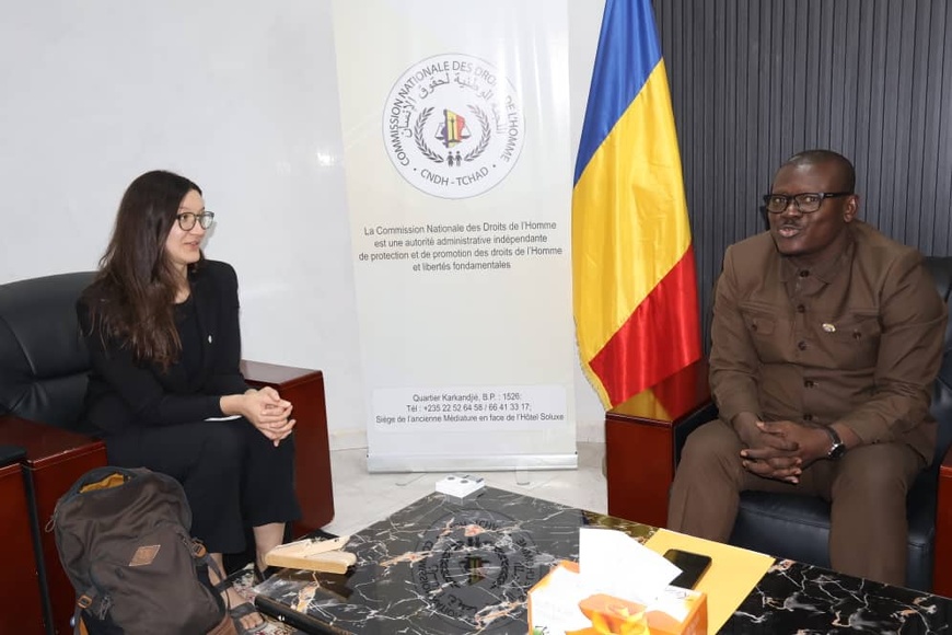 Tchad : le président de la CNDH reçoit Samia Chouchane du bureau régional de l’ONUDC Tchad : le président de la CNDH reçoit Samia Chouchane du bureau régional de l’ONUDC