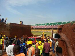 Réfection du stade de Yaoundé : un éboulement de terrain fait une victime