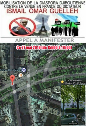 Appel à manifester de la diaspora Djiboutienne en France. Appel à manifester de la diaspora Djiboutienne en France.