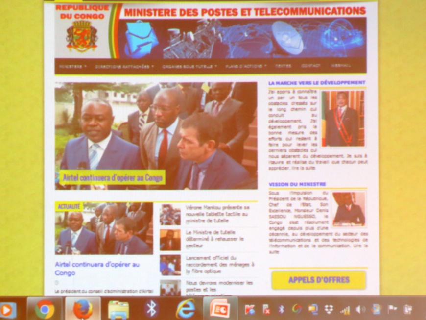 NTIC au Congo : Le ministère des postes et télécommunication met en ligne son site web NTIC au Congo : Le ministère des postes et télécommunication met en ligne son site web