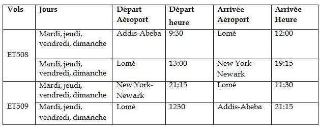 Ethiopian Airlines augmente sa fréquence de vols vers New York quelques semaines après le lancement de la nouvelle ligne Ethiopian Airlines augmente sa fréquence de vols vers New York quelques semaines après le lancement de la nouvelle ligne