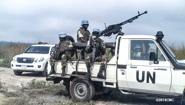 Les Soldats de la Minusca à Bangui. Photo: Éric Ngaba / CNC