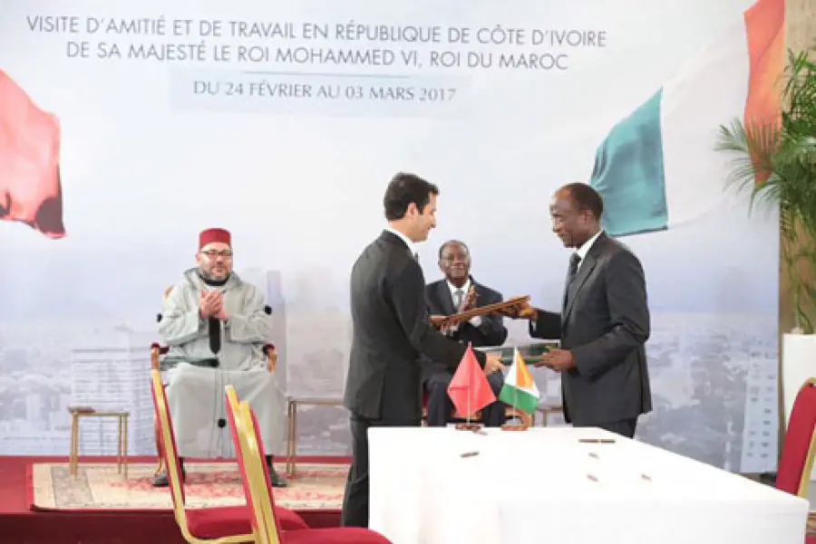 Le Roi Mohammed VI en visite officielle de Travail et d’Amitié en Côte d’Ivoire : une visite à orientation hautement économique