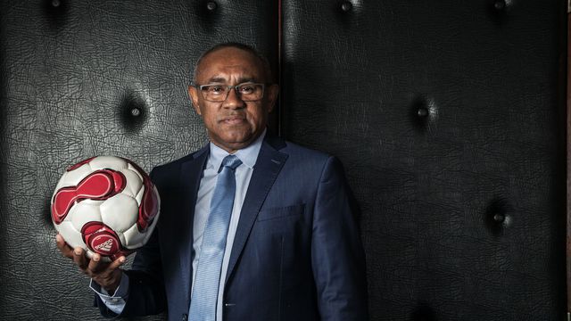 Le nouveau président de la Confédération Africaine de Football, le 13 février 2017 à Antananarivo afp.com/RIJASOLO