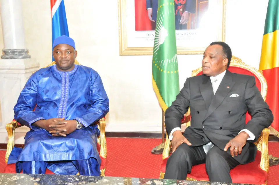 Congo-Gambie : Abama Barrow loue l'action de Sassou N'Guesso dans la resolution des crises africaines