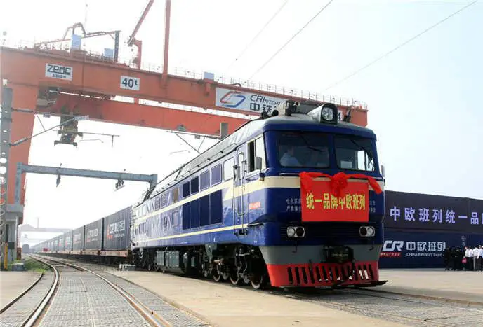 China-Europe freight train brings UK-made products to China