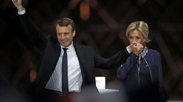 Emmanuel Macron, et son épouse. Crédits : /