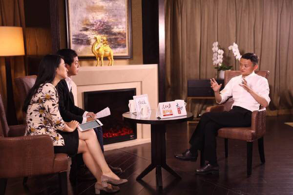 Jack Ma with People's Daily Jack Ma with People's Daily