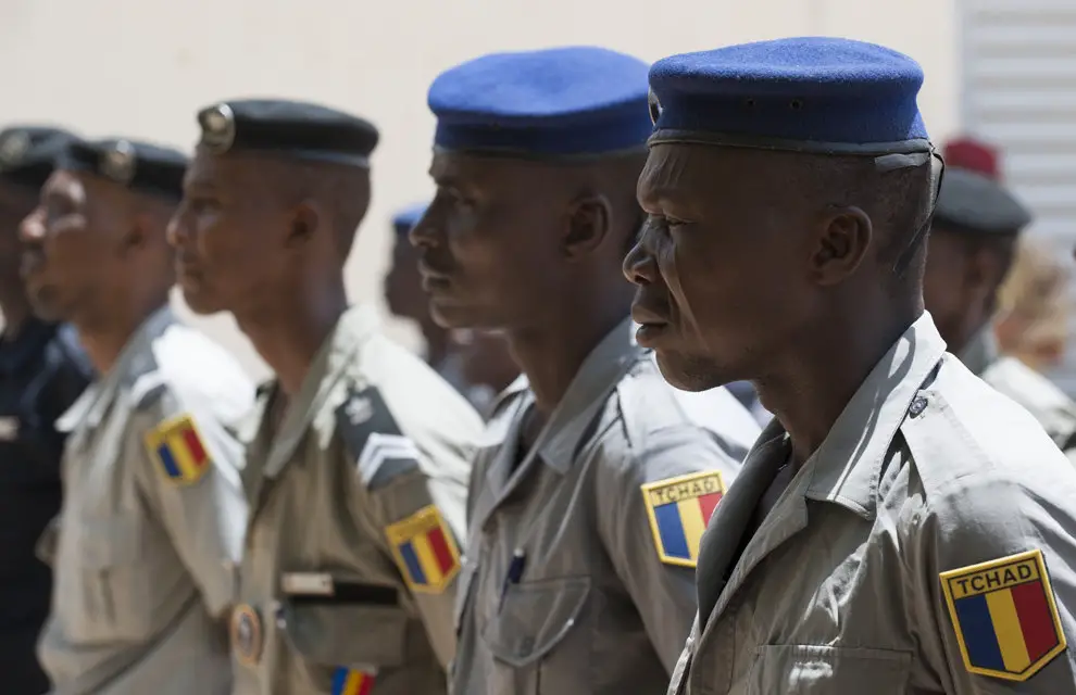 Des gendarmes tchadiens. Crédits photo : defense.gouv.fr