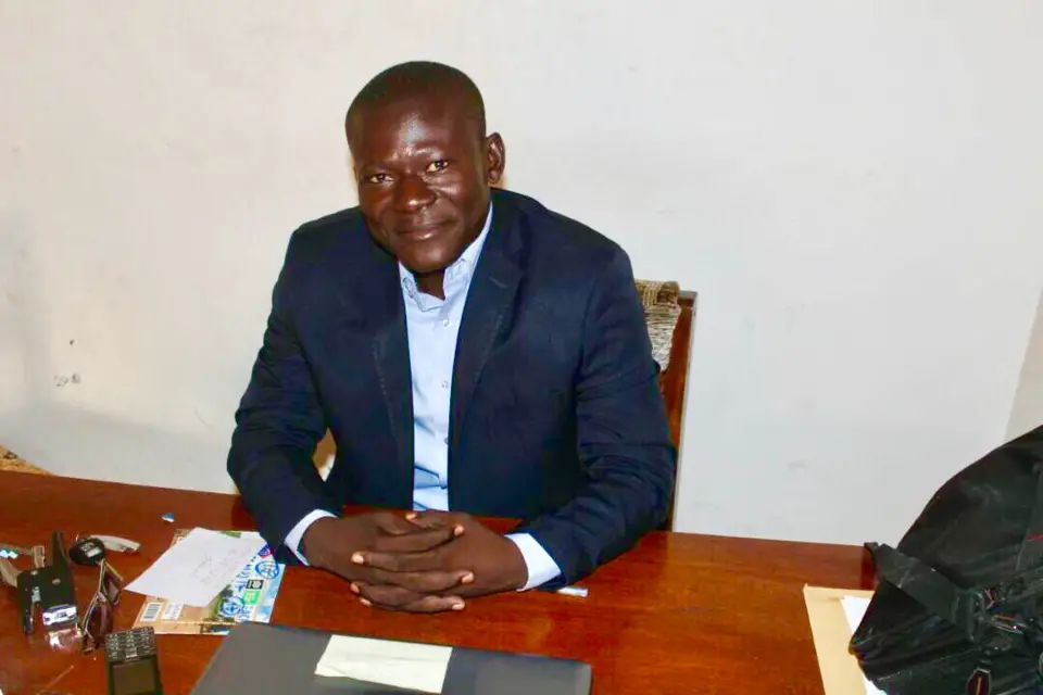 Le président de l’Union des Journalistes Tchadiens (UJT), Belngar Larmé. Alwihda Info/D.W.
