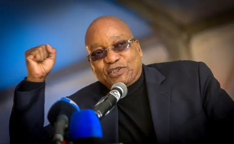 Le président sud africain Jacob Zuma lors d'un discours à Durban, le 14 mai 2017 / © AFP/Archives / RAJESH JANTILAL