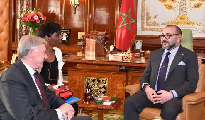 Rencontre entre le Roi Mohammed VI et le représentant du secrétaire général de l’ONU. Crédits photo : baladi