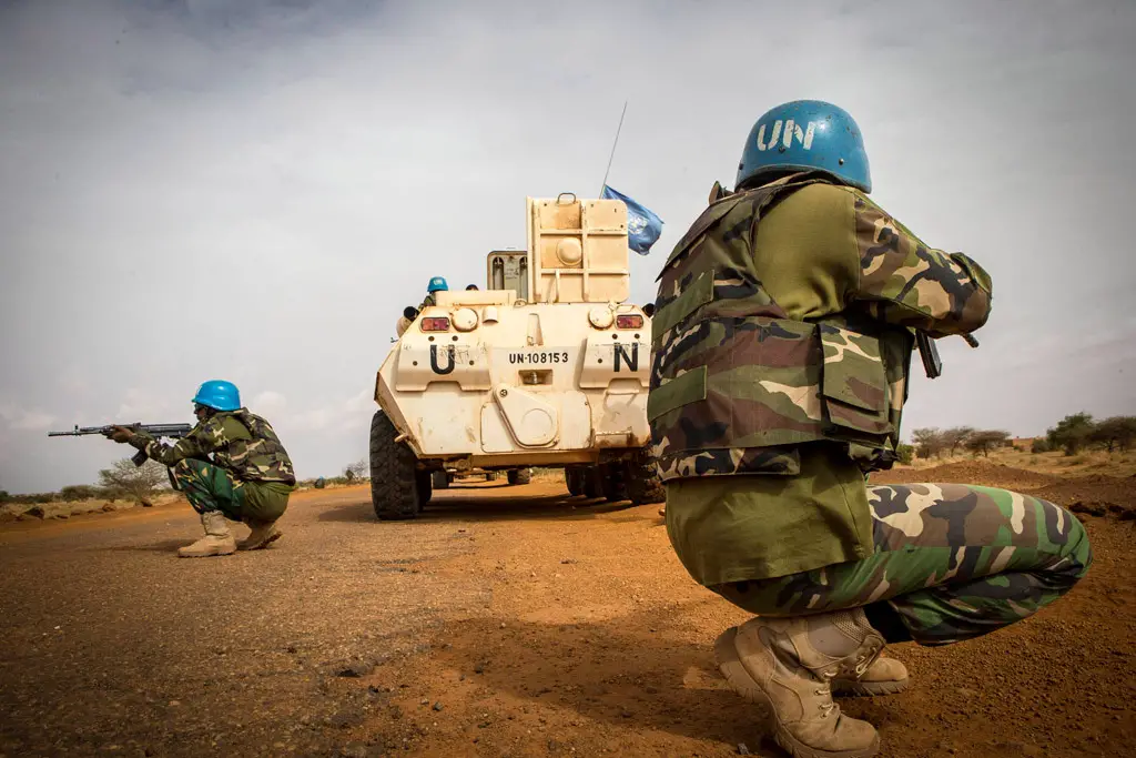 Des Casques bleus de la Mission de l’ONU au Mali (MINUSMA) lors d’une opération au sud-ouest de Gao. Photo MINUSMA/Harandane Dicko