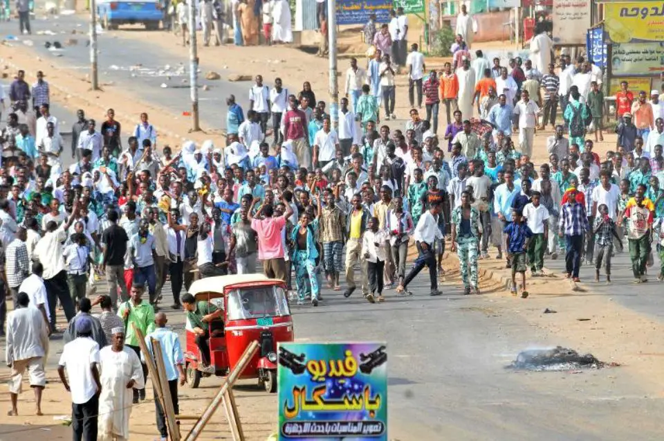 Manifestation à Khartoum, au Soudan, le 25 septembre 2013 Photo -. AFP