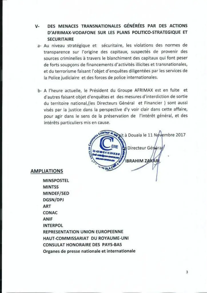 Cameroun:Le Data Center de Vodafone placé sous scellés!
