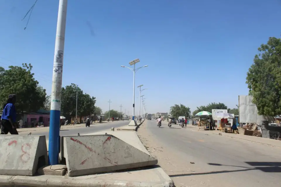Une rue de N'Djamena vide lors de la journée de grève des transporteurs, ce lundi 22 janvier 2018. Alwihda Info/D.W.