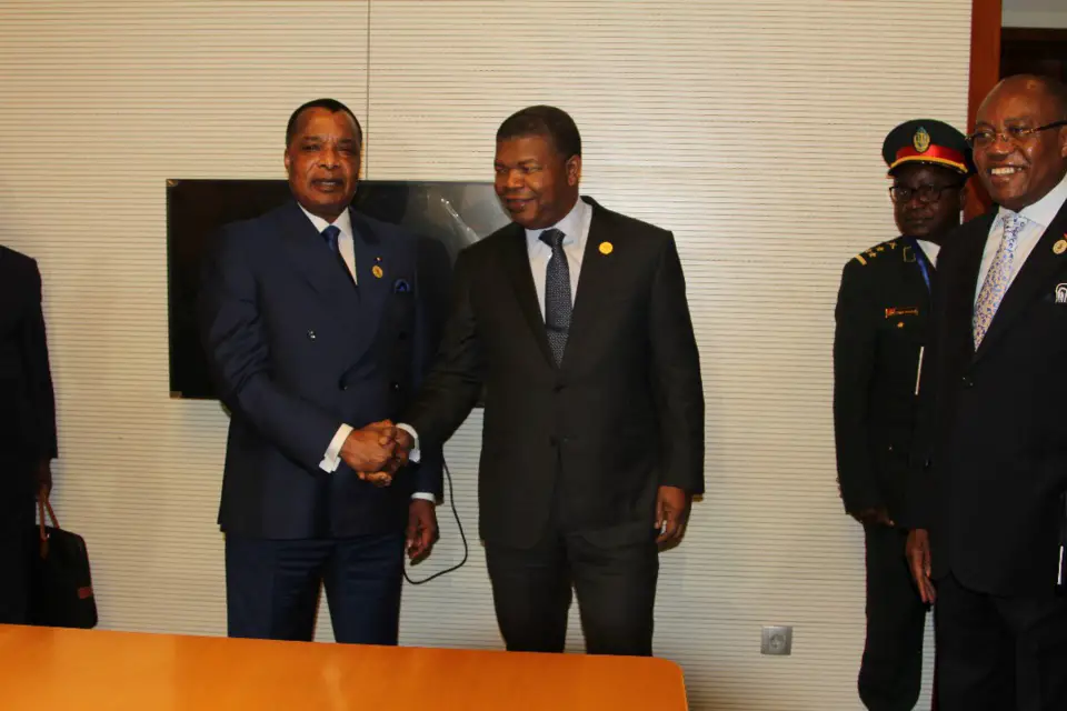 Denis Sassou N'Guesso et le le président Joao Lourenço d'Angola