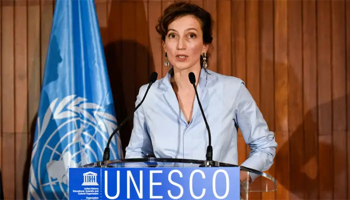 La Directrice générale de l’UNESCO, Audrey Azoulay. Crédits photo : DR