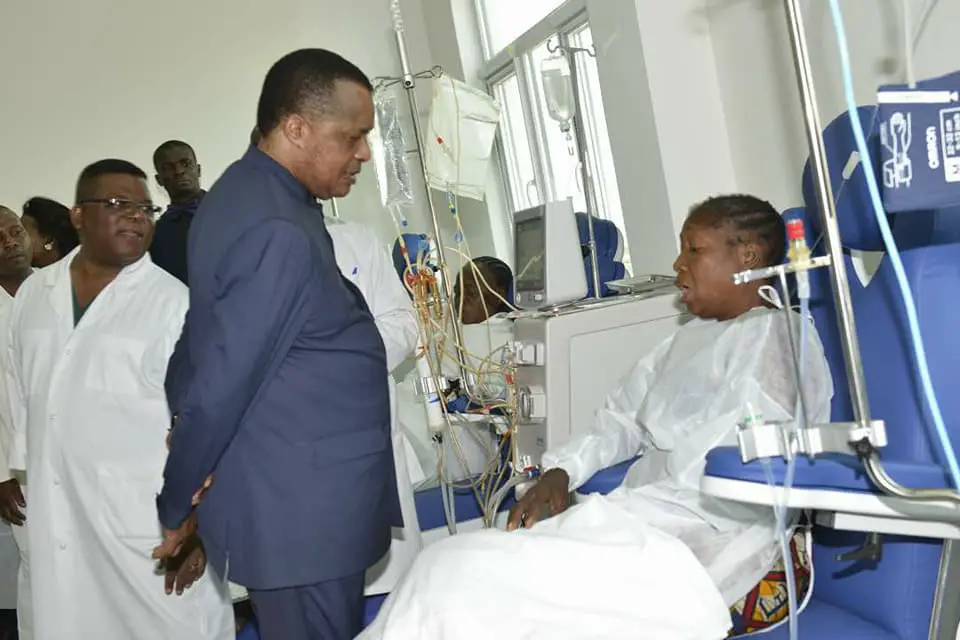 Denis Sassou-N’Guesso : « Progressivement, nous sommes en train d’atteindre les objectifs qui étaient prévus » pour l’hôpital général Edith Lucie Bongo Ondimba.