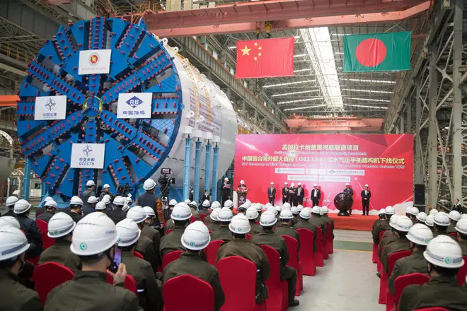 China to export largest tunneling machine to Bangladesh 