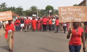 Marche du CAP 2015 à Atakpamé pour dénoncer la violence et l’impunité du sinistre Major Kouloum | Capture d’écran : LeTogovi