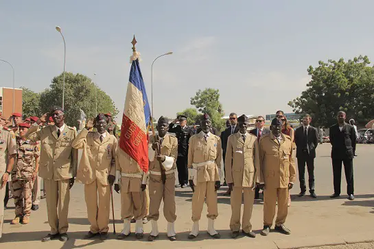 Illustration. D'anciens combattants tchadiens des armées françaises commémorent une cérémonie le 11 novembre 2017 à la base militaire Kosseï de N'Djamena. Crédits photo : Ambassade de France au Tchad