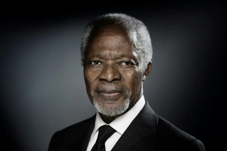 L'ancien secrétaire général de l'ONU Kofi Annan à Paris le 11 décembre 2017 / © AFP/Archives / JOEL SAGET