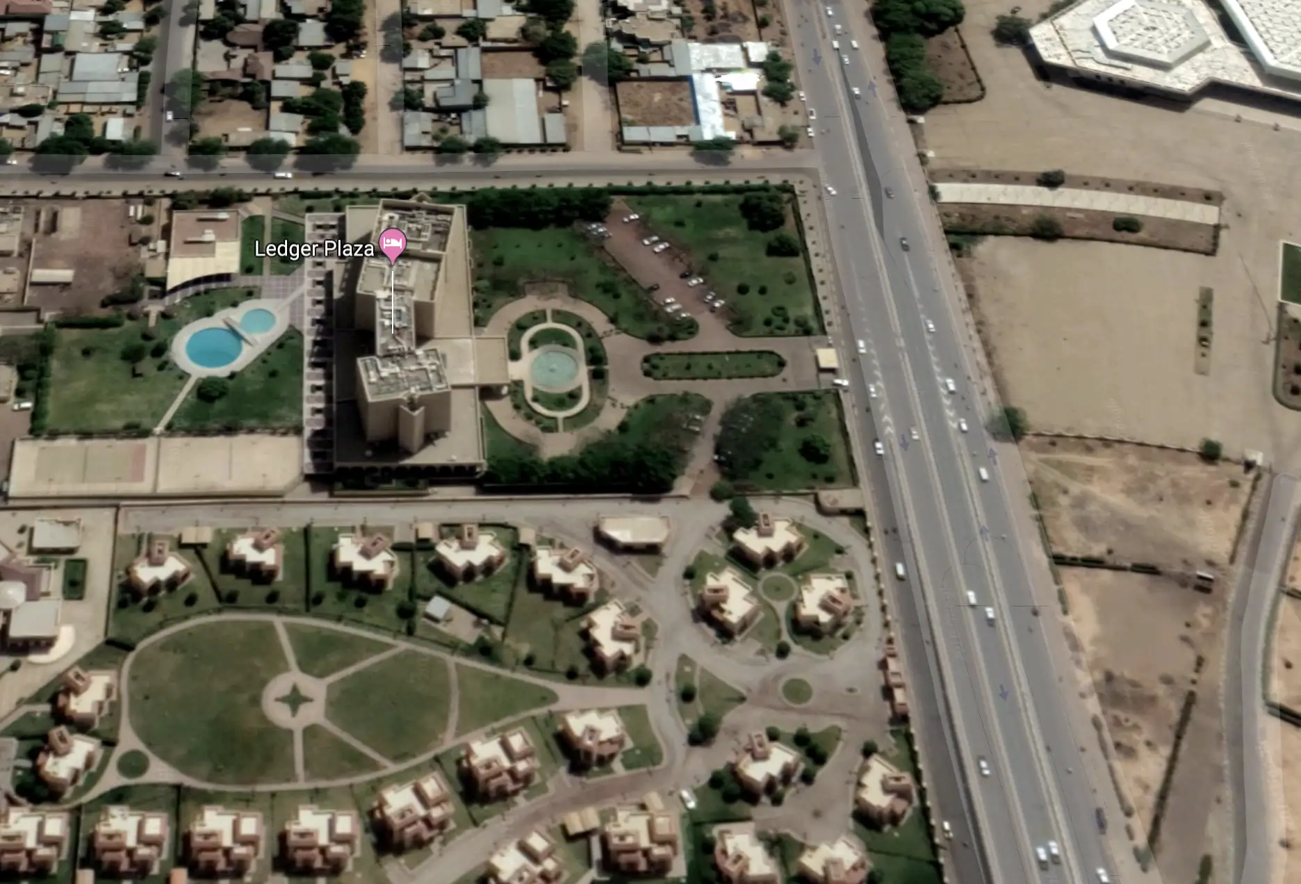 Vue satellite de N'Djamena, 8ème arrondissement. © Google Maps