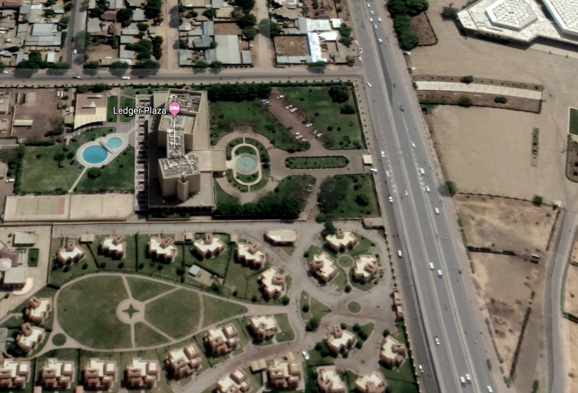 Vue satellite de N'Djamena, 8ème arrondissement. © Google Maps