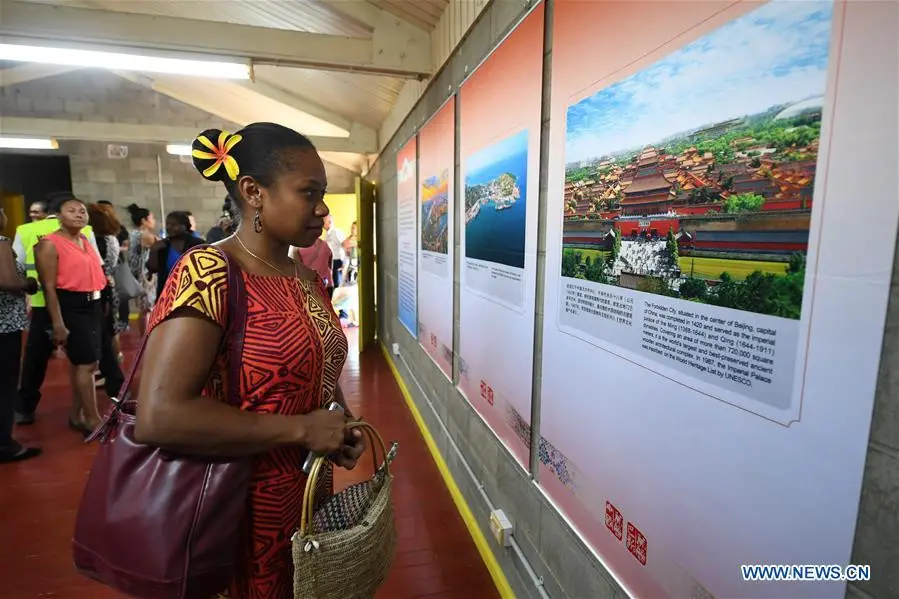 A photo exhibition features 100 pictures on China and Papua New Guinea's landscapes, cultures and society, in Port Moresby, Papua New Guinea, November 12, 2018.