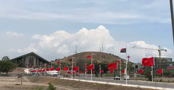 A new six-lane road Independence Boulevard fully funded by China demonstrated strong friendship between the two countries. (Photo: People's Daily)