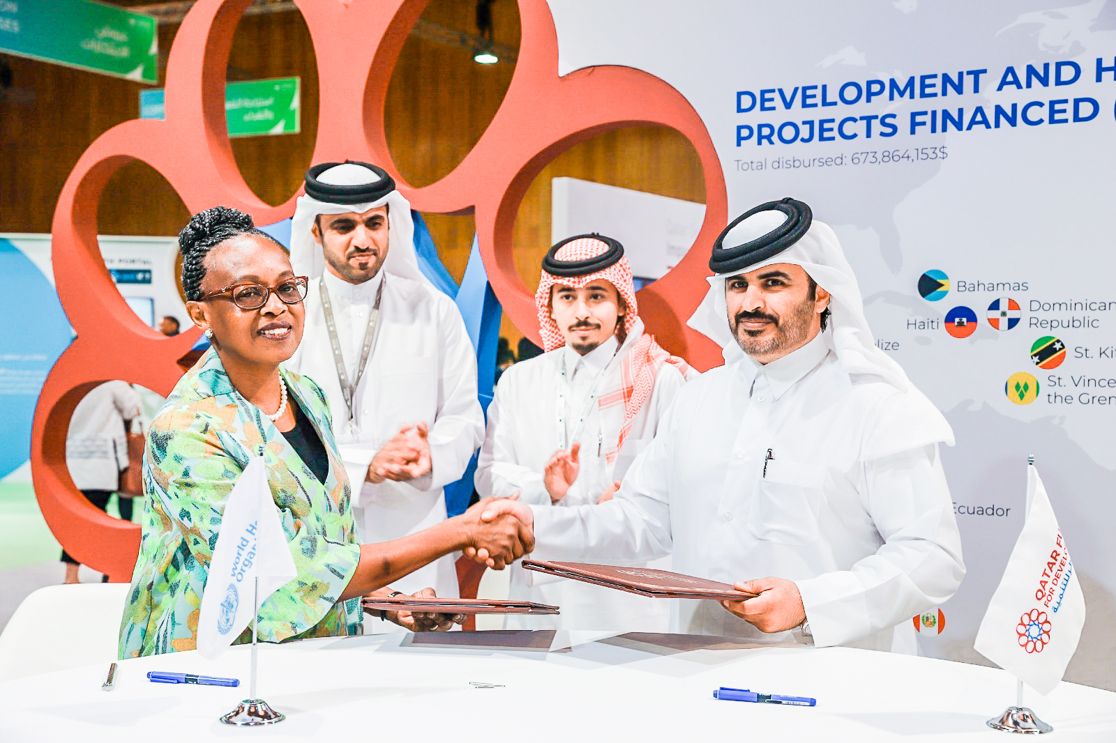 Le Fonds du Qatar pour le Développement (QFFD) signe son premier accord avec le Bureau régional de l'Organisation mondiale de la Santé pour l'Afrique.