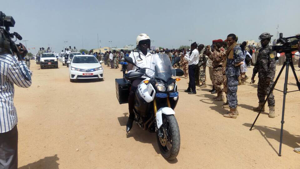 Une moto de police au Tchad. © Alwihda Info Une moto de police au Tchad. © Alwihda Info